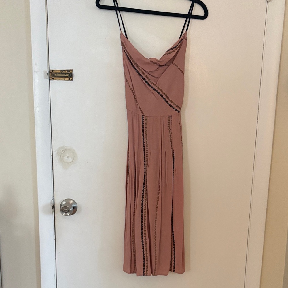 Hype Dress in Blush with Embroidered Details
